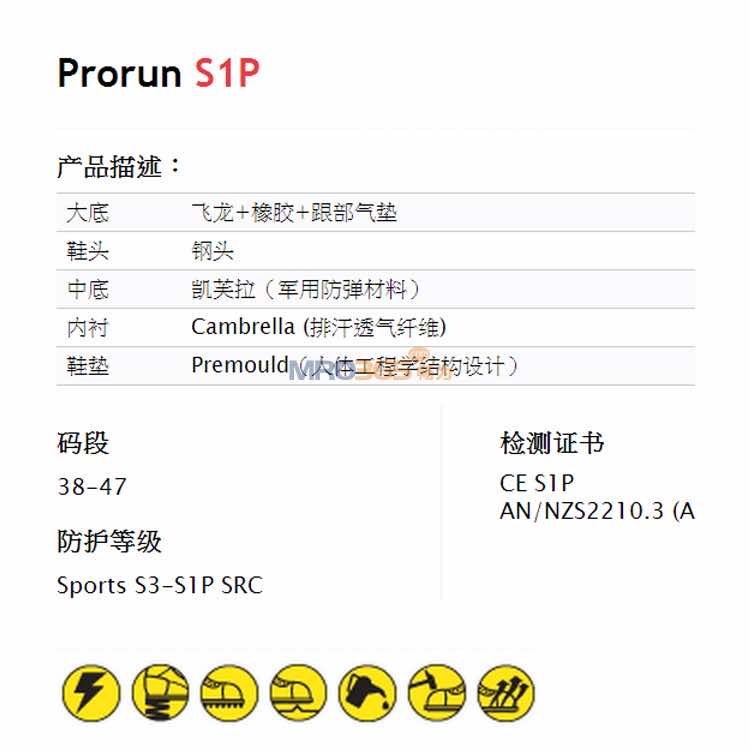 Safety Jogger���ҷ�����ʿ�Ͱ��ɫ��ȫЬProrun S1P