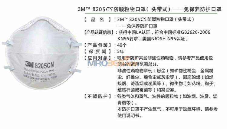 3M 8205CN ��״KN95��׼������ͷ��ʽ��������
