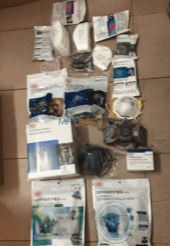 广东警方捣毁制造假冒防尘口罩防毒面具窝点