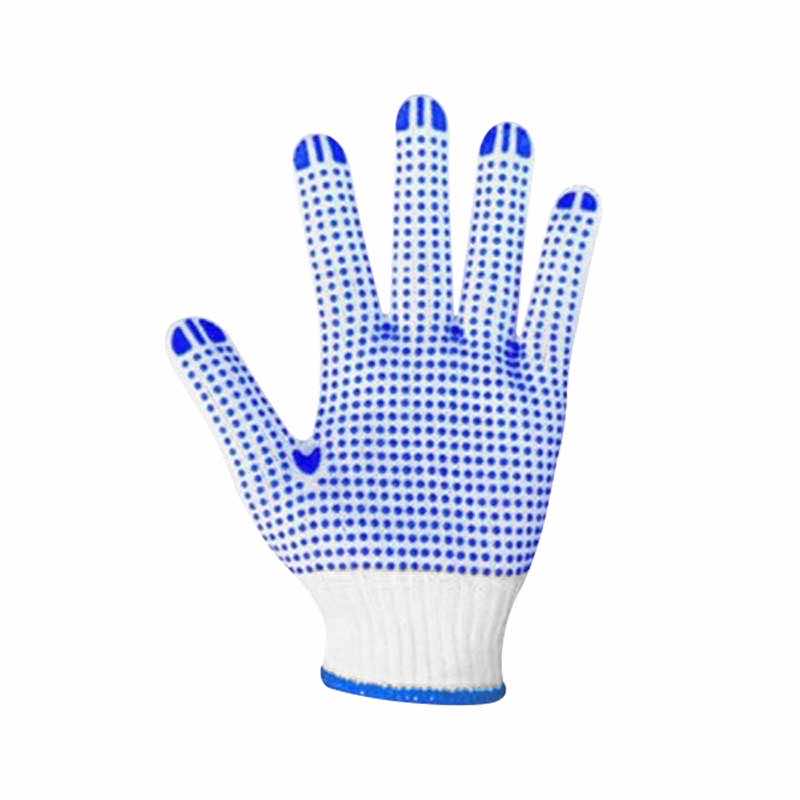 汉盾劳保用品 720G蓝点掌面点塑涤棉纱线手套