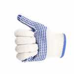 汉盾劳保用品 720G蓝点掌面点塑涤棉纱线手套