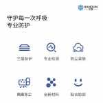 汉盾劳保用品 HD1096 三层蓝色一次性平面口罩 独立装