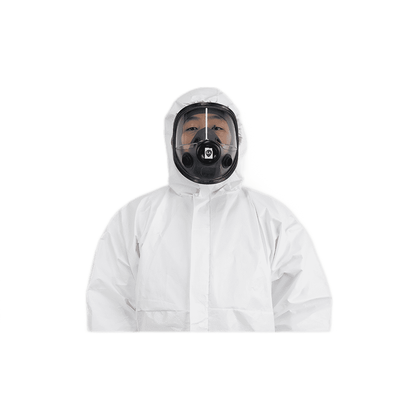 汉盾 BP616 白色带帽连体式限次性工业防护服