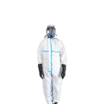 汉盾 BP616胶条型 白色带帽连体式限次性工业防护服