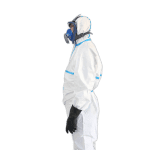 汉盾 BP616胶条型 白色带帽连体式限次性工业防护服