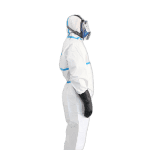 汉盾 BP616胶条型 白色带帽连体式限次性工业防护服