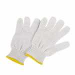 汉盾劳保手套 10针本白600g涤棉纱线手套